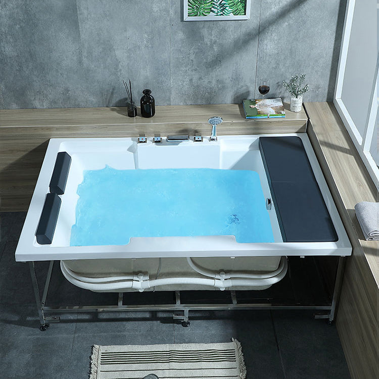 Modern Style Rectangular Bath Acrylic Soaking Drop-in Bathtub