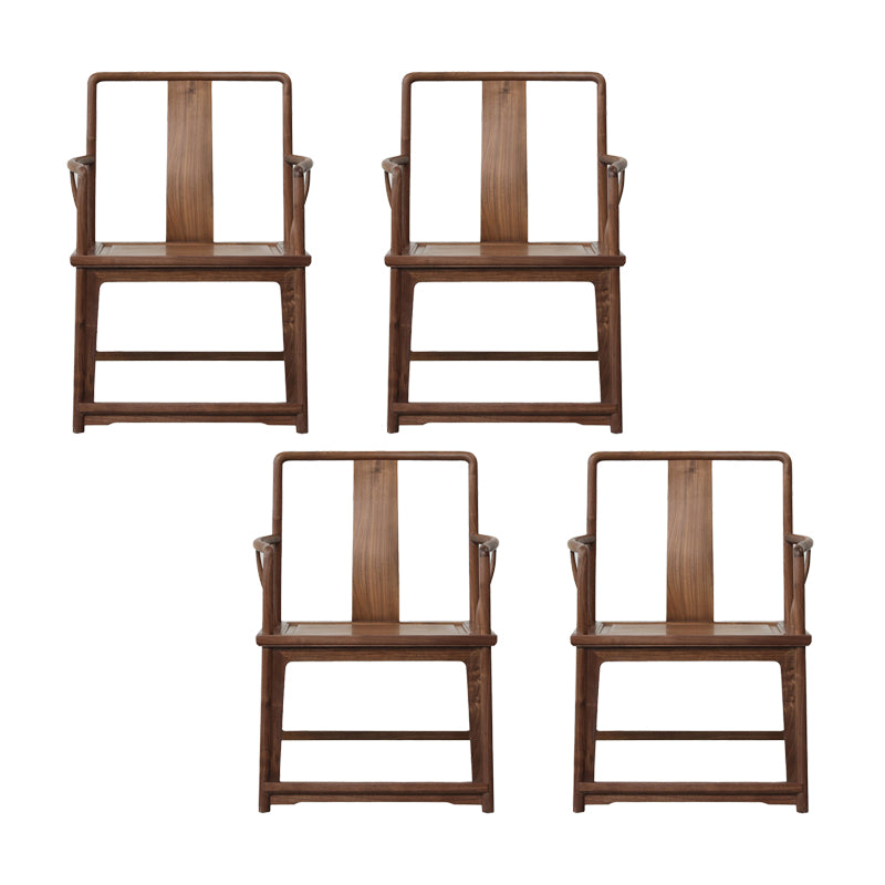 Modern Kitchen Dining Chair Solid Wood Open Back Dining Chair