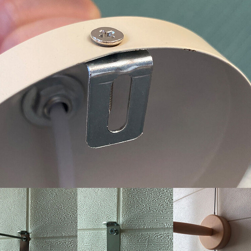 Modern Wood Wall Sconce Mushroom Shape Wall Light with Metal Shade for Living Room