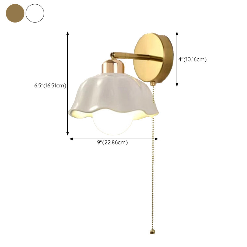 Creative Wall Light Fixture Modern Wall Light Sconce with Glass Shade for Bedroom
