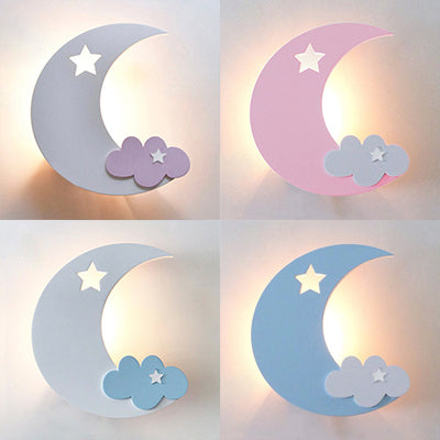 Crescent Cloud Child Schlafzimmer Wandleuchte Acryl -Cartoon -Energieeinsparung LED Wandlampe