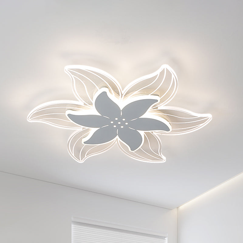 Starfish Acrylic Ceiling Flush Mount Modernist LED White Flushmount Lighting in Warm/White Light, 16.5"/20.5" W