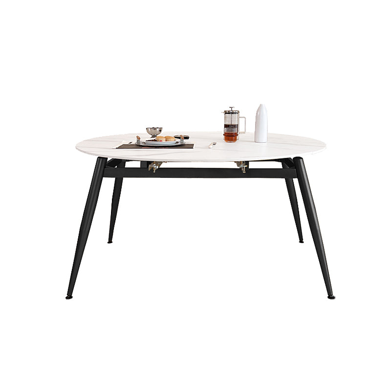 4 Legs Dining Table White Sintered Stone Dining Table for Kitchen