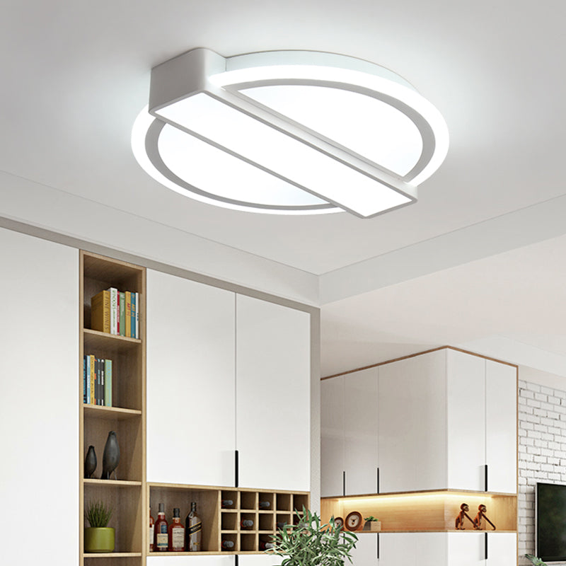 Einfache LED Flushmount Weiße Runde und Rechteck Deckenmontage Licht mit Acryl Schatten