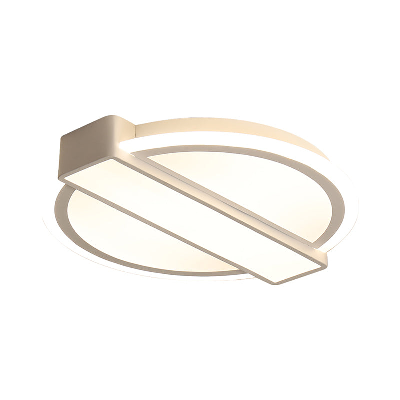 Einfache LED Flushmount Weiße Runde und Rechteck Deckenmontage Licht mit Acryl Schatten
