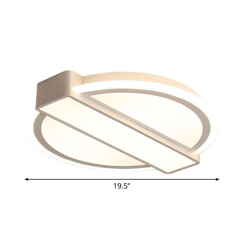 Einfache LED Flushmount Weiße Runde und Rechteck Deckenmontage Licht mit Acryl Schatten