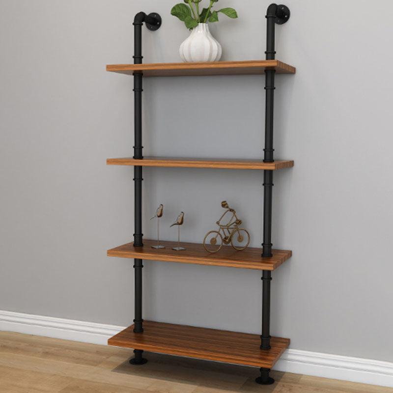 Industrial Engineered Wood Bookcase Closed Back Floating Bookshelf