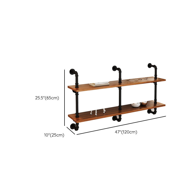 Industrial Engineered Wood Bookcase Closed Back Floating Bookshelf