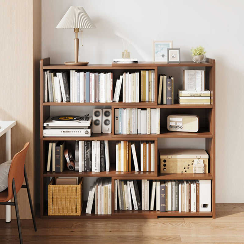 Engineered Wood Modern Bookcase Standard Open Back Bookshelf