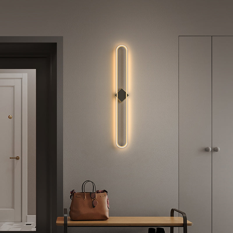 Modernism Metal Wall Mounted Sconce Gold Shade Wall Light for Foyer