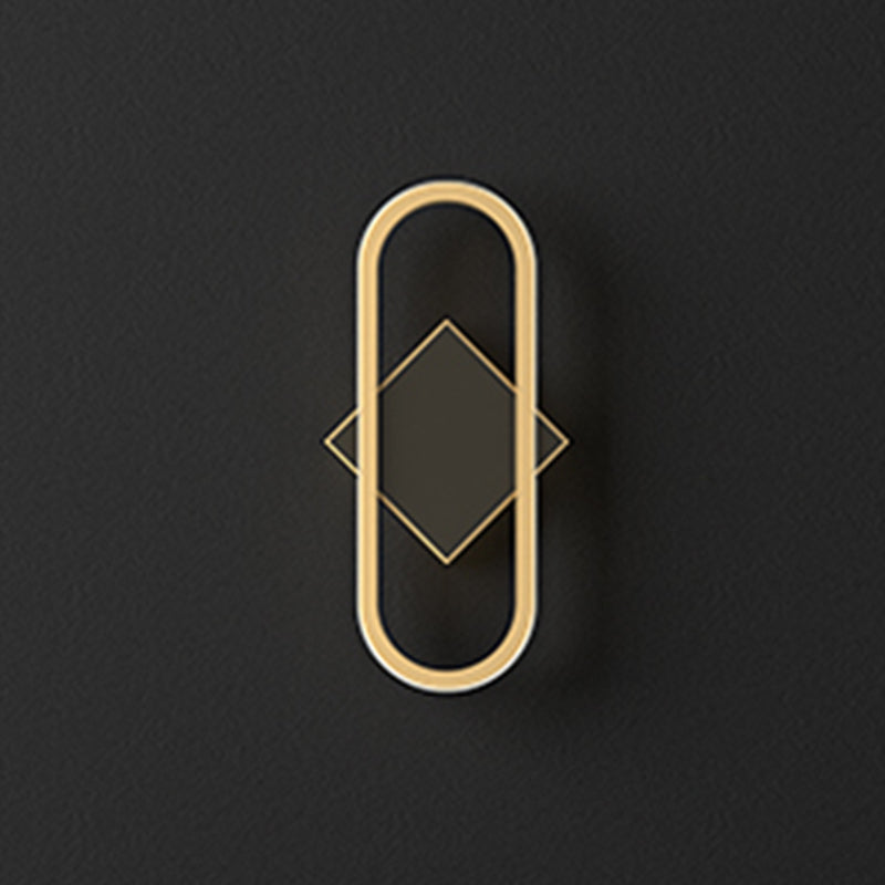 Modernism Metal Wall Mounted Sconce Gold Shade Wall Light for Foyer