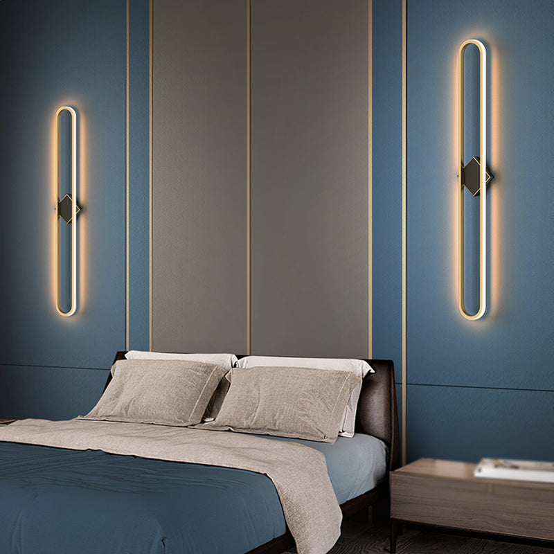 Modernism Metal Wall Mounted Sconce Gold Shade Wall Light for Foyer