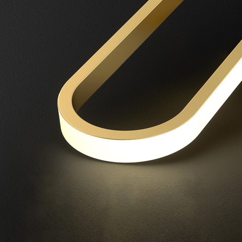 Modernism Metal Wall Mounted Sconce Gold Shade Wall Light for Foyer