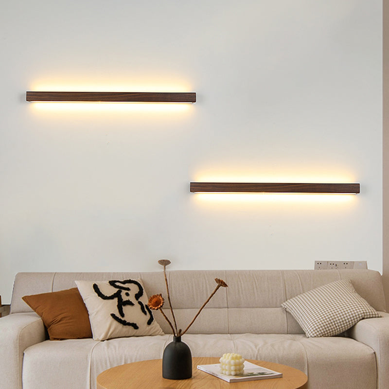 Contemporary Vanity Light Creative Wooden LED Wall Light Sconce for Washroom
