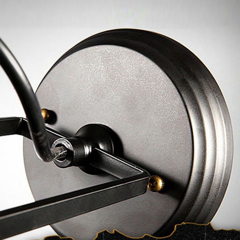 Industrial Style Iron Vanity Light Cone Shape Vanity Lamp in Black