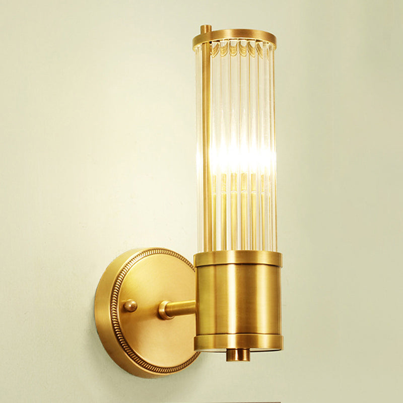 Modern Simple Copper Vanity Light Cylinder Shape Vanity Lamp for Shower Room
