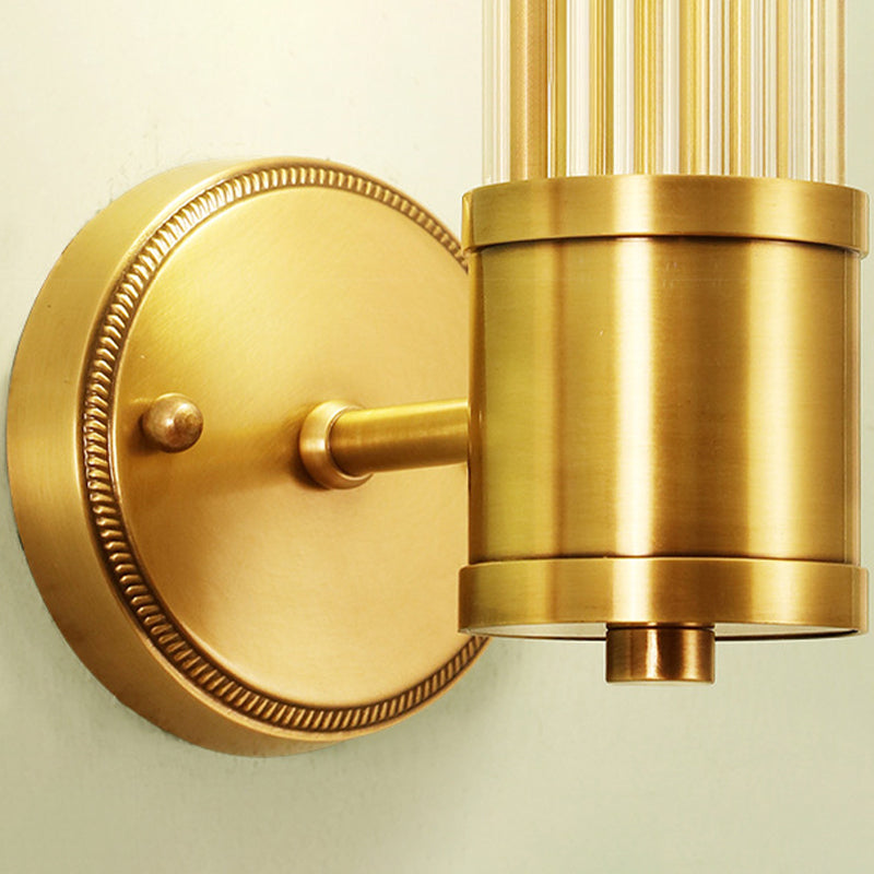 Modern Simple Copper Vanity Light Cylinder Shape Vanity Lamp for Shower Room