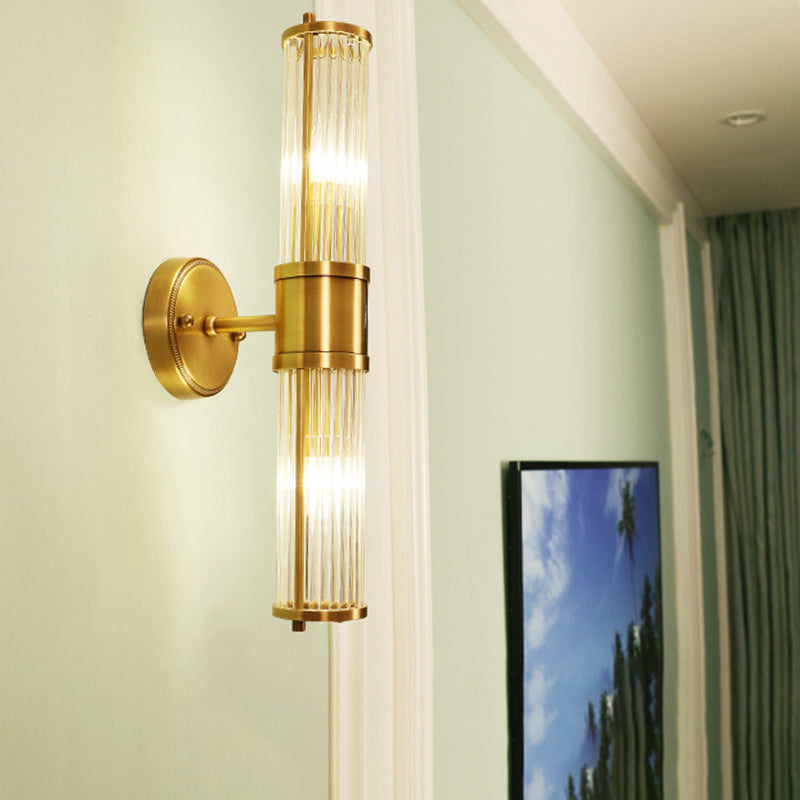 Modern Simple Copper Vanity Light Cylinder Shape Vanity Lamp for Shower Room