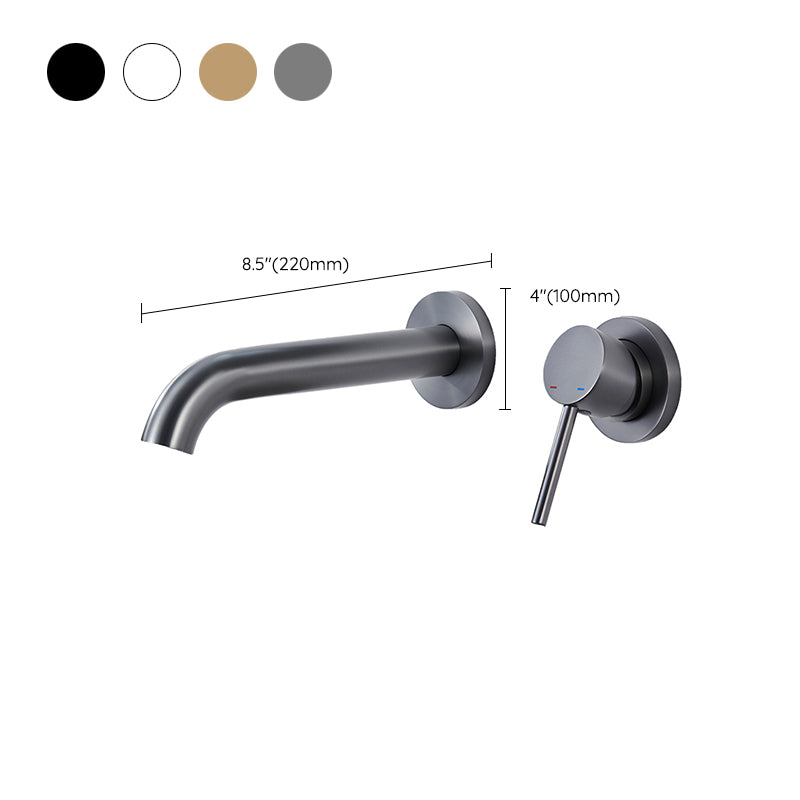 Contemporary Tub Filler Trim Wall Mounted Low Arc Bathroom Faucet