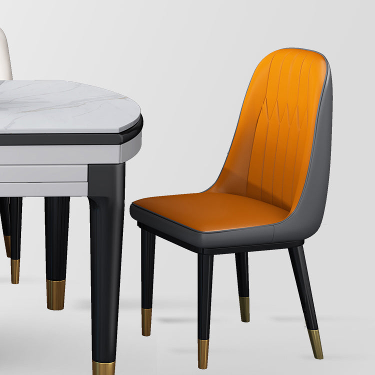 Modern Style Stone Furniture 5/7/9 Pcs 4 Legs Table with Armless Chair