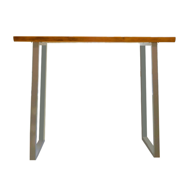 Contemporary Indoor Bar Dining Table Rectangle Wood Top Bar Table