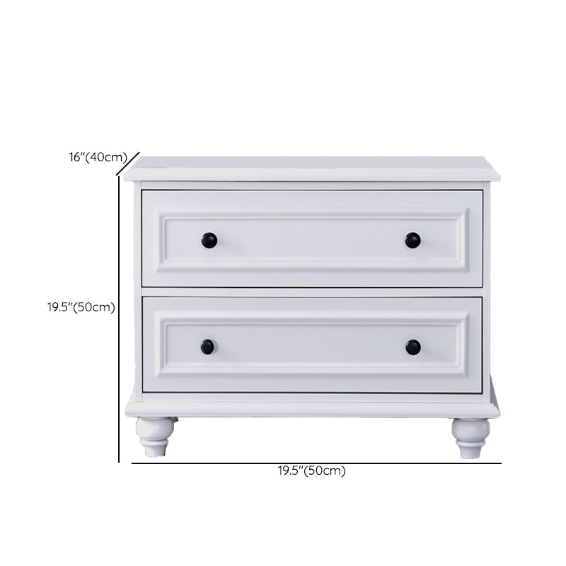 Contemporary Engineered Wood Storage Chest Home Chest in White with Drawers