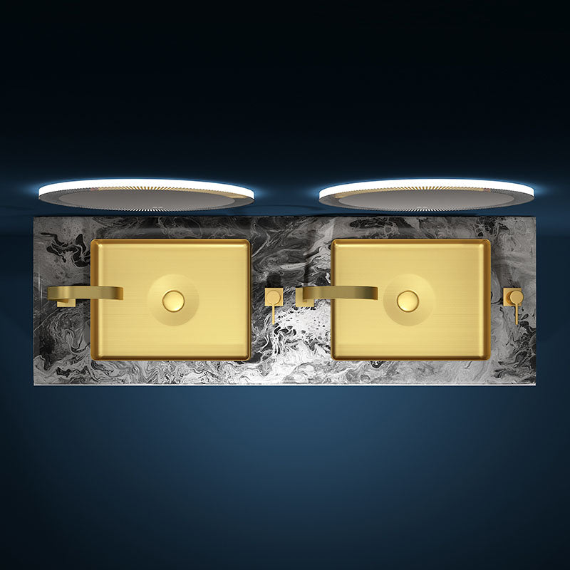 Modern Bathroom Sink with Pop-Up Drain Metal Rectangular Vessel Bathroom Sink