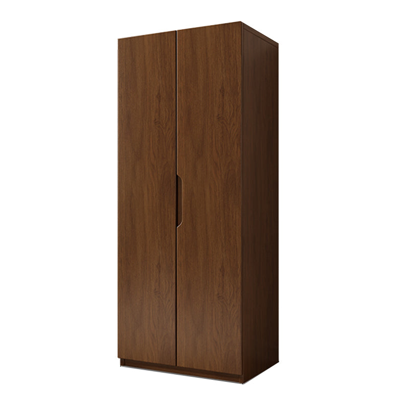 Solid Wood Wardrobe Armoire Contemporary Brown Storage Cabinet