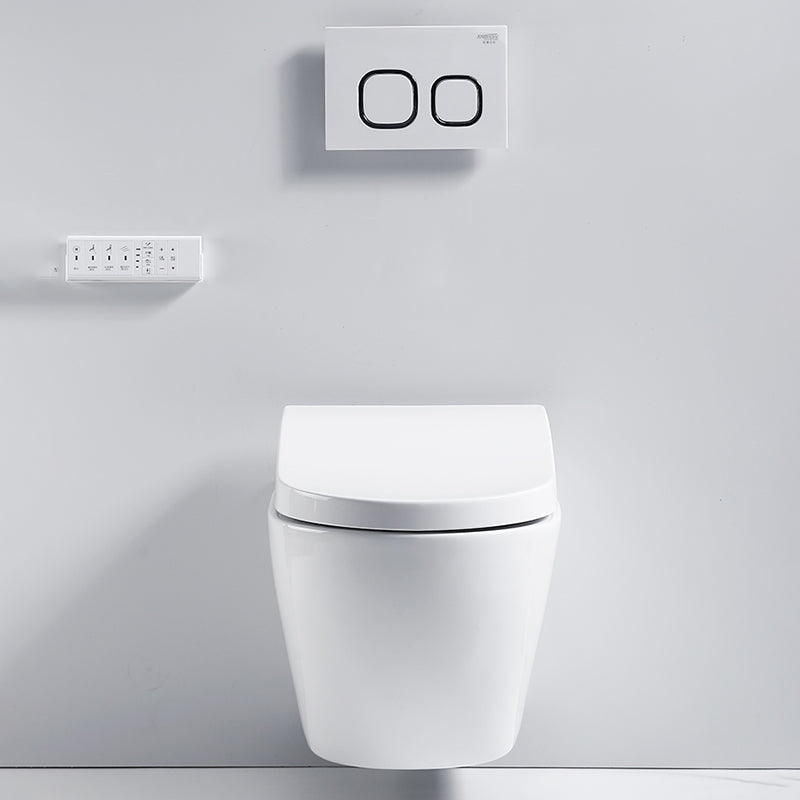 Modern Wall Mounted Bidet Foot Sensor White Temperature Control