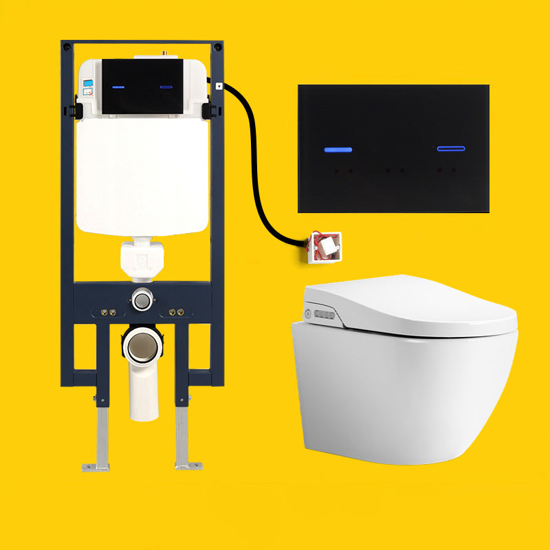 Modern Wall Mounted Bidet Foot Sensor White Temperature Control