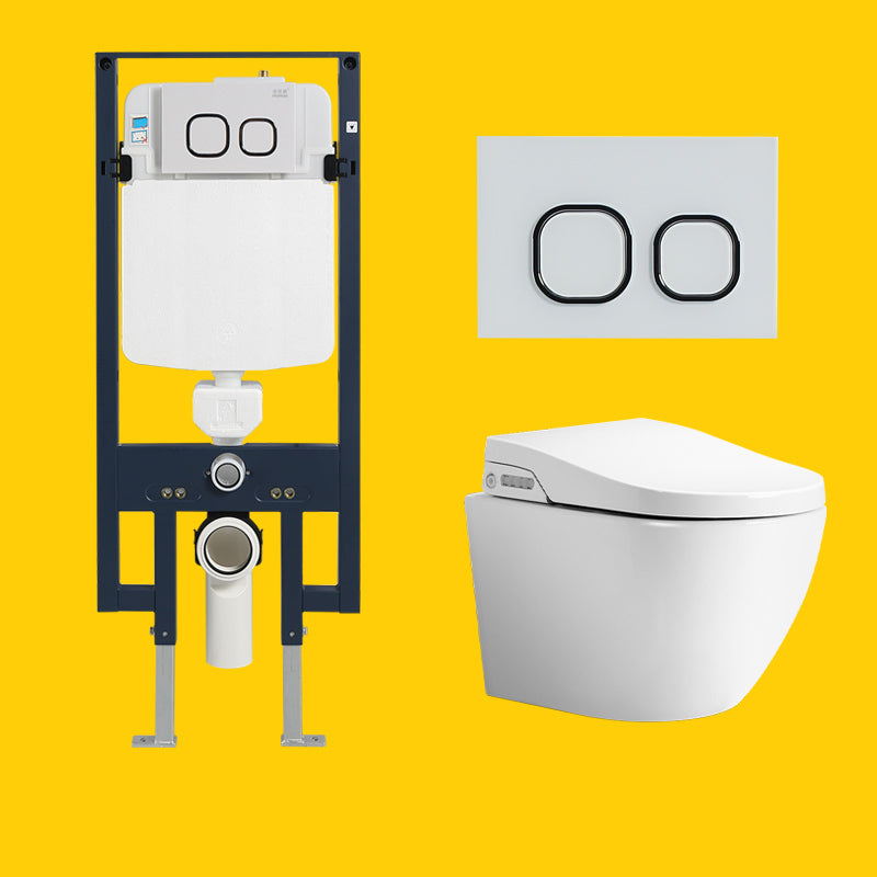 Modern Wall Mounted Bidet Foot Sensor White Temperature Control