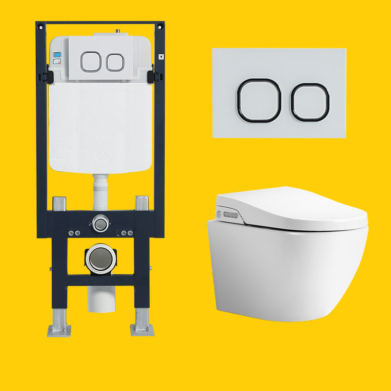 Modern Wall Mounted Bidet Foot Sensor White Temperature Control