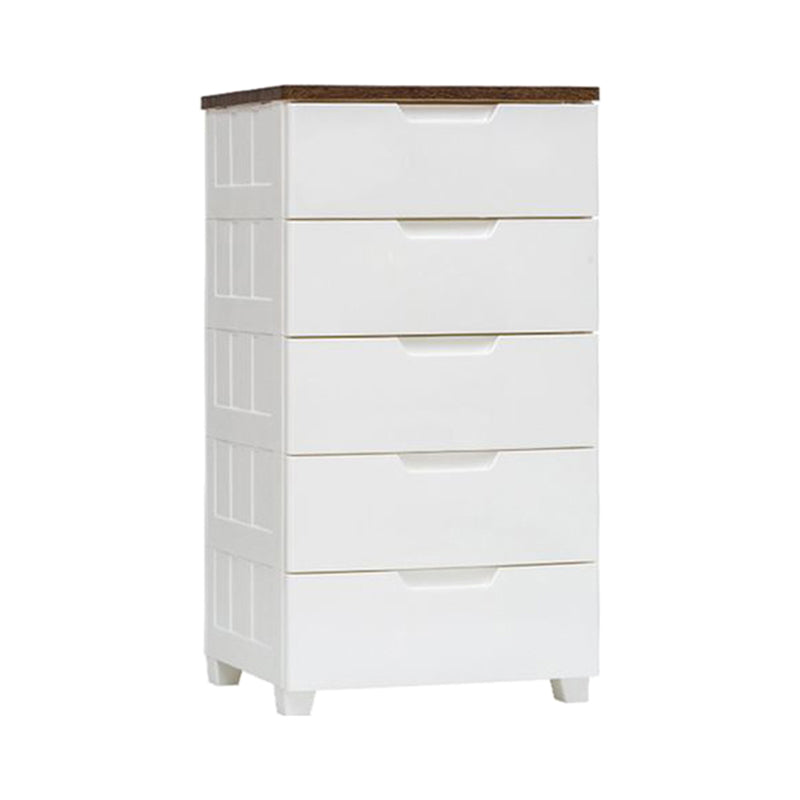 Scandinavian Vertical Kids Nightstand Plastic Home Nursery Dresser