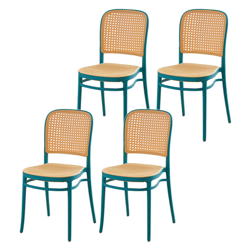 Tropical Plastic Outdoor Bistro Chairs Stacking Outdoors Dining Chairs Water Proof