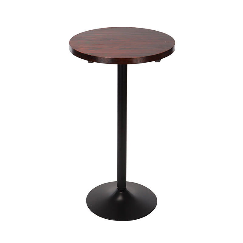 Brown Wood Round Pub Table Set 1/3 Pieces Contemporary Indoor Bar Table Set