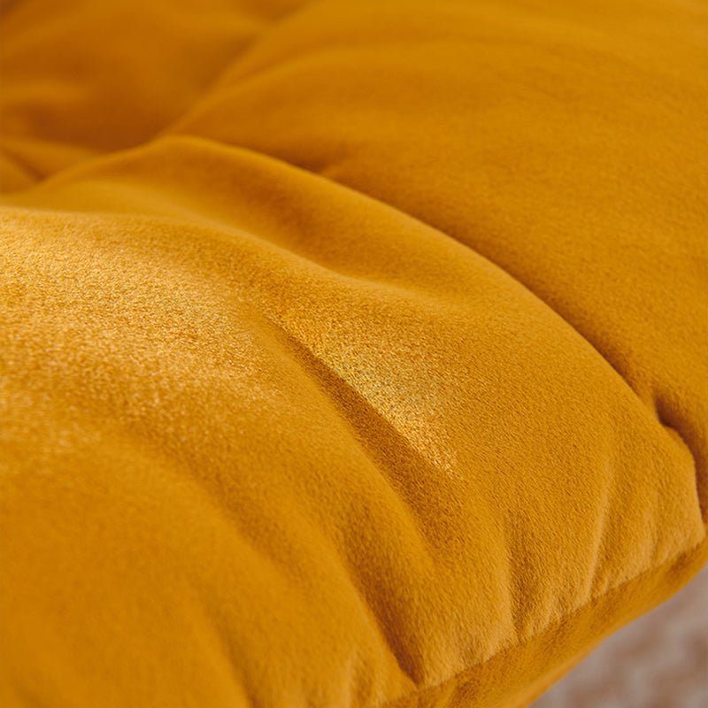 Yellow Standard Recliner with Extended Footrest in Microsuede