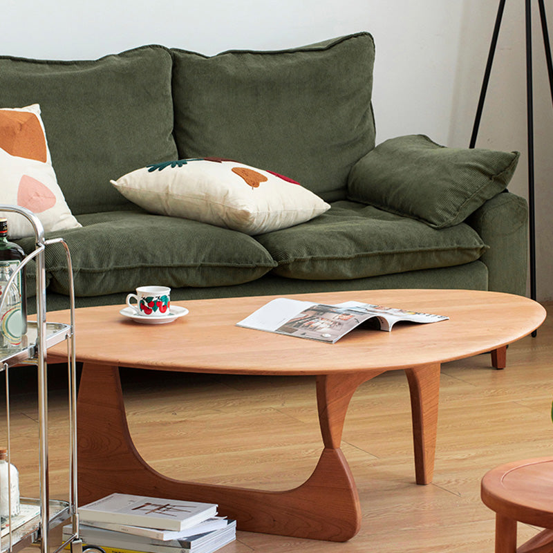 Abstract Coffee Table Contemporary Solid Wood Cocktail Table