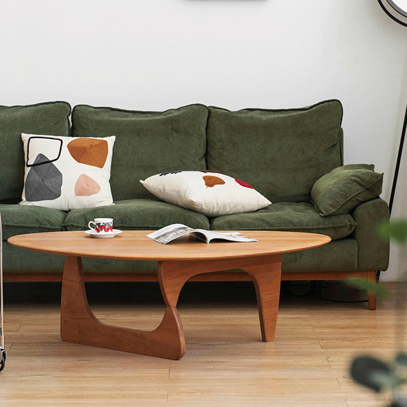 Abstract Coffee Table Contemporary Solid Wood Cocktail Table