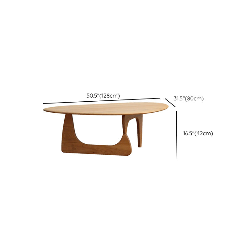 Abstract Coffee Table Contemporary Solid Wood Cocktail Table