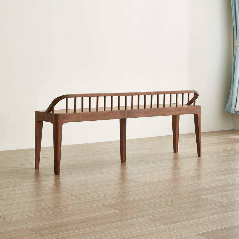 Contemporary Ash Wood Bench Indoor Seating Bench with 4 Legs