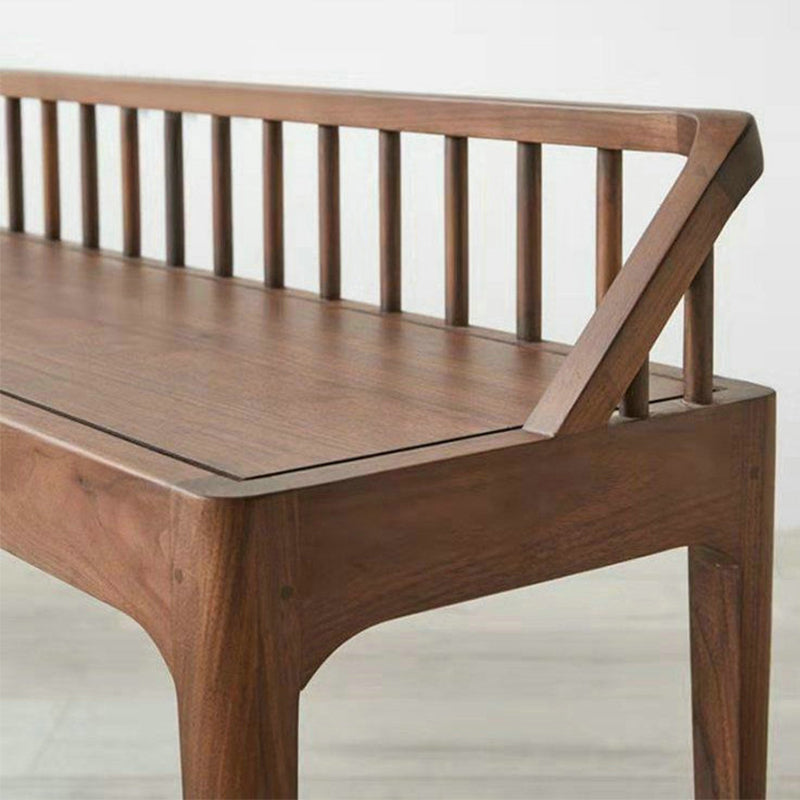 Contemporary Ash Wood Bench Indoor Seating Bench with 4 Legs