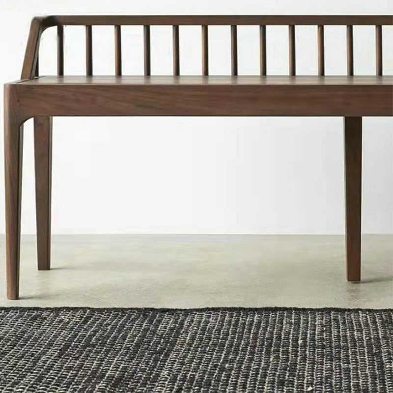 Contemporary Ash Wood Bench Indoor Seating Bench with 4 Legs