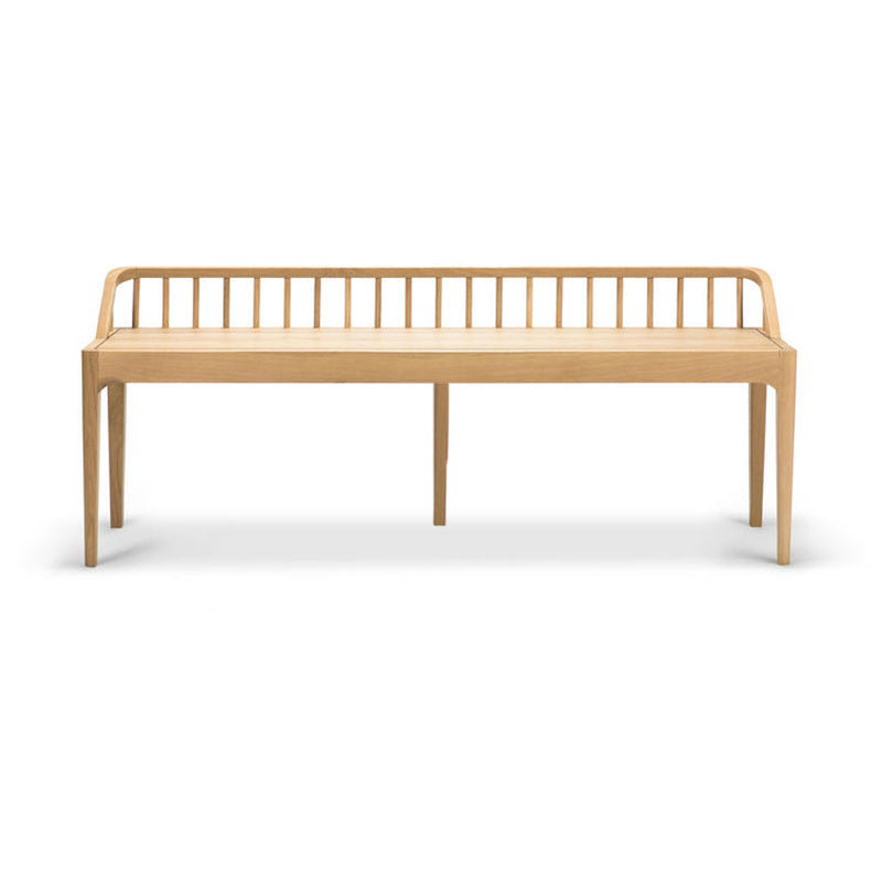 Contemporary Ash Wood Bench Indoor Seating Bench with 4 Legs