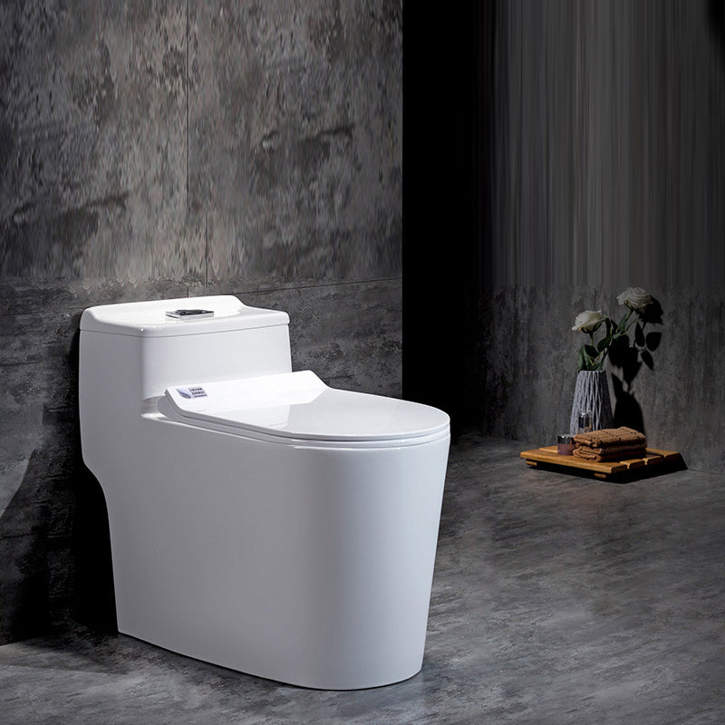 Contemporary Siphon Jet Flush Toilet White Urine Toilet with Seat for Bathroom