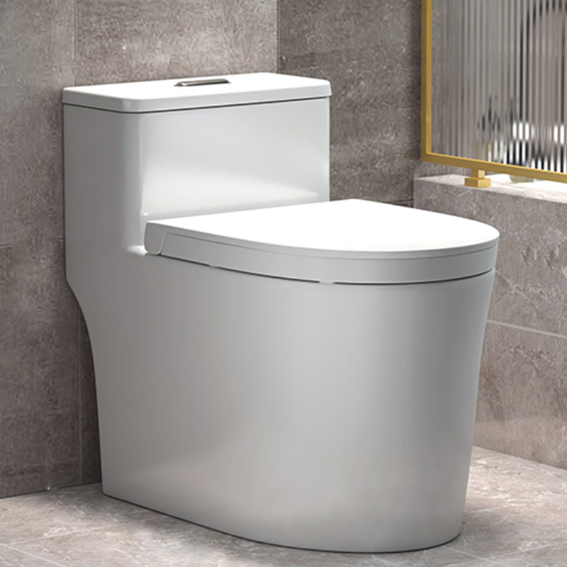 Traditional Floor Mount Toilet White Seat Included Toilet Bowl for Bathroom