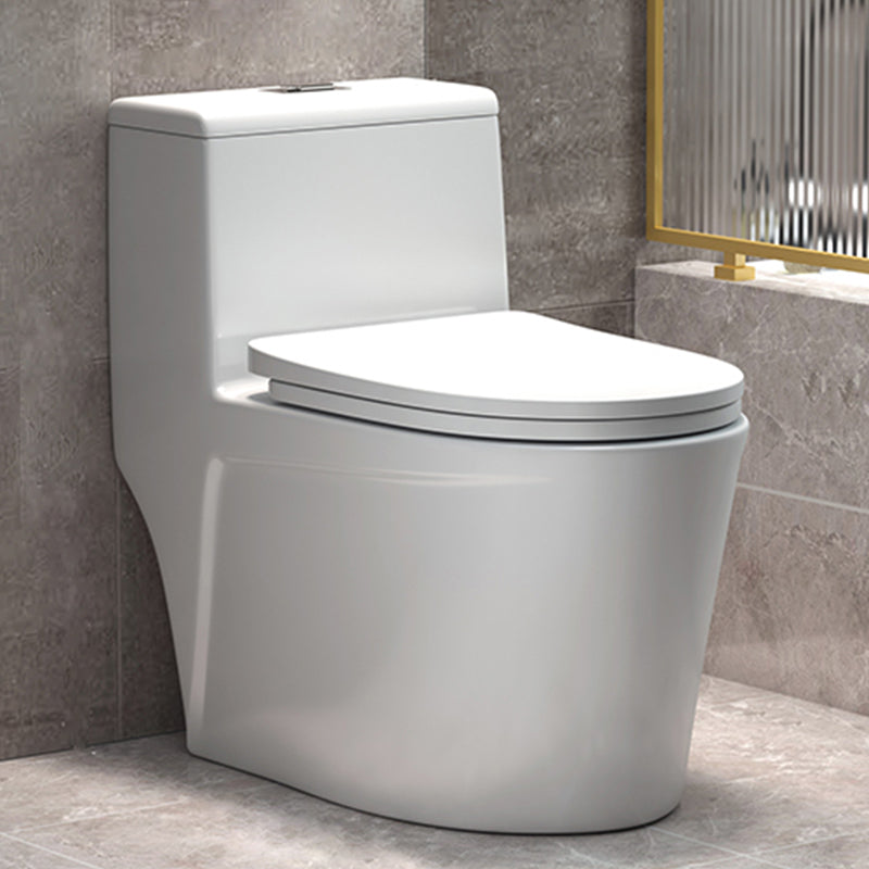 Traditional Floor Mount Toilet White Seat Included Toilet Bowl for Bathroom