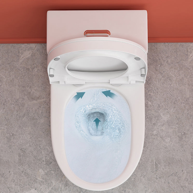 Traditional Floor Mount Toilet White Seat Included Toilet Bowl for Bathroom