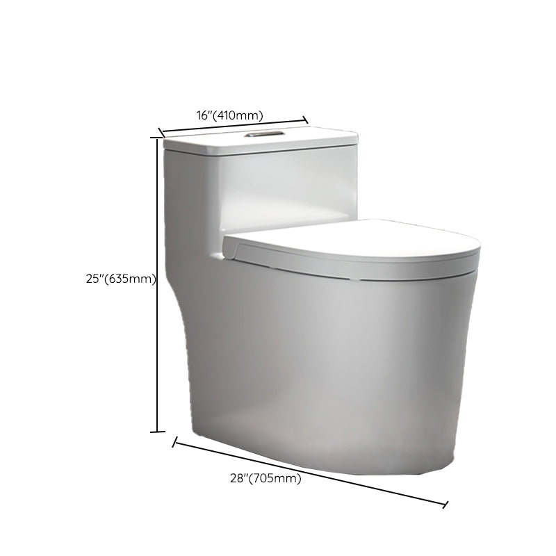 Traditional Floor Mount Toilet White Seat Included Toilet Bowl for Bathroom