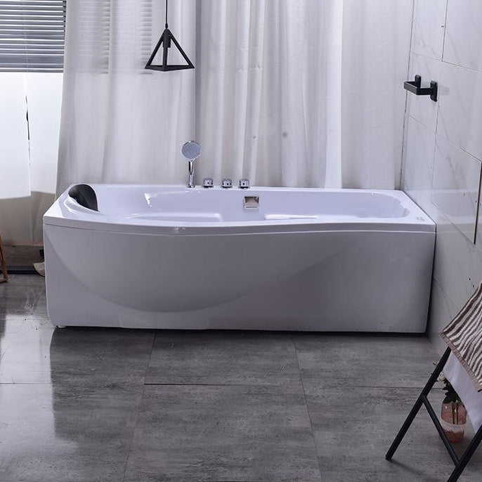 Modern Rectangular Bathtub Stand Alone Acrylic White Soaking Bath