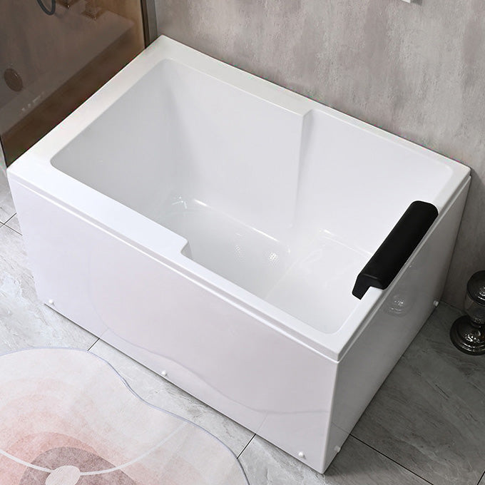 Back to Wall Soaking Bath Modern Rectangular Antique Finish Bath Tub